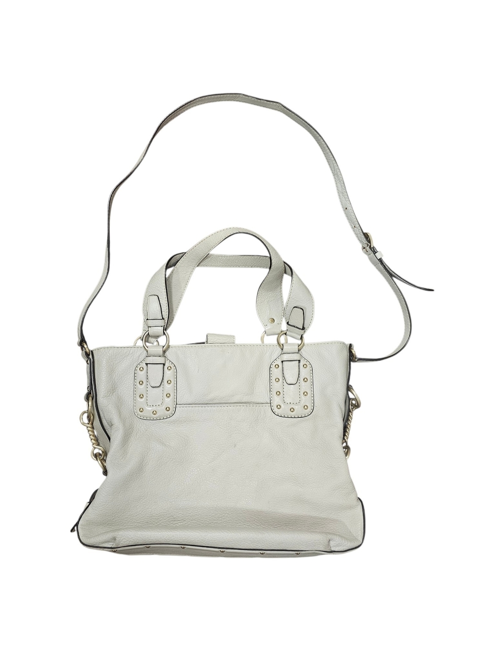 Michael Kors Astor White Pebbled Leather Crossbody Bag - Picture 2 of 14